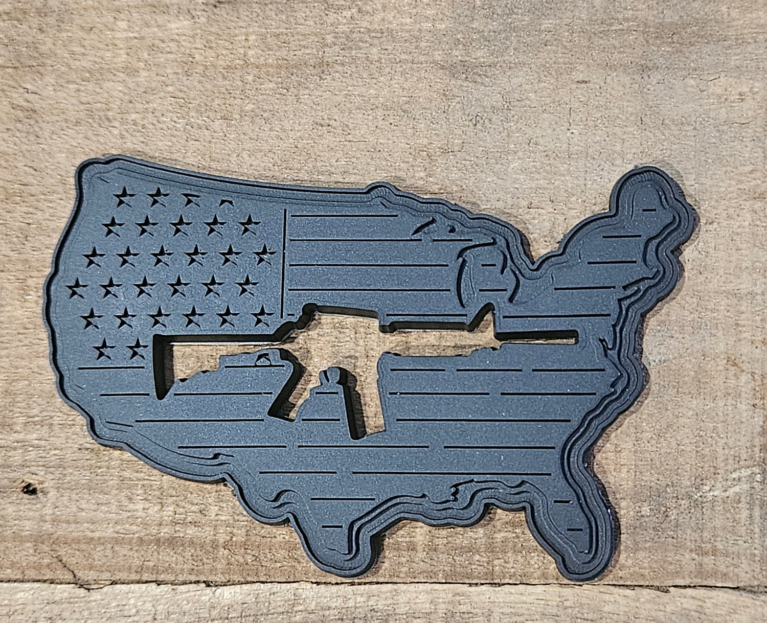 USA Gun Cutout PVC Patch