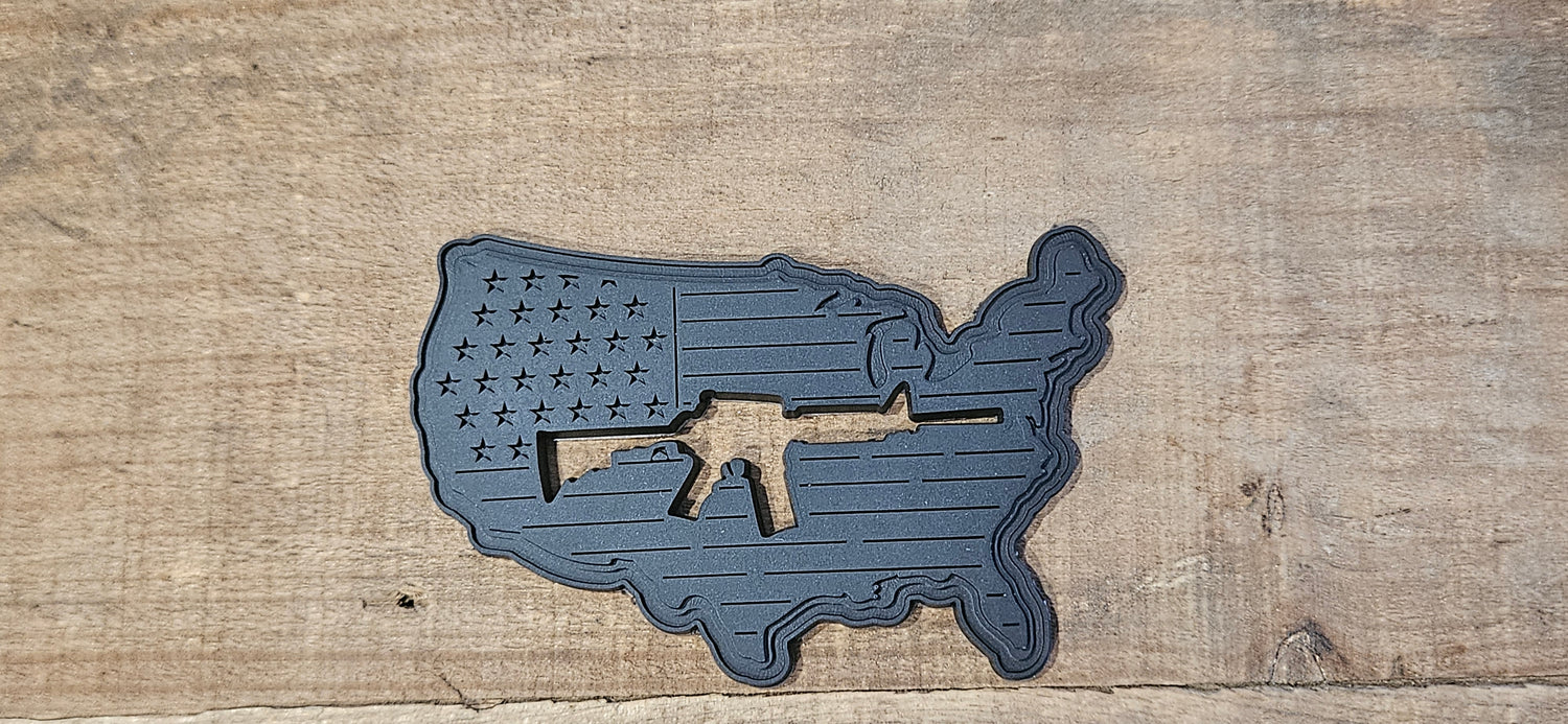 USA Gun Cutout PVC Patch