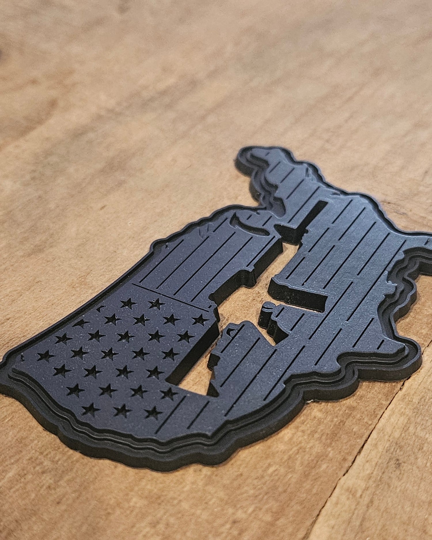 USA Gun Cutout PVC Patch