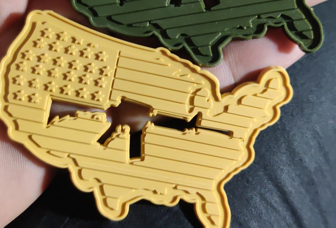 USA Gun Cutout PVC Patch