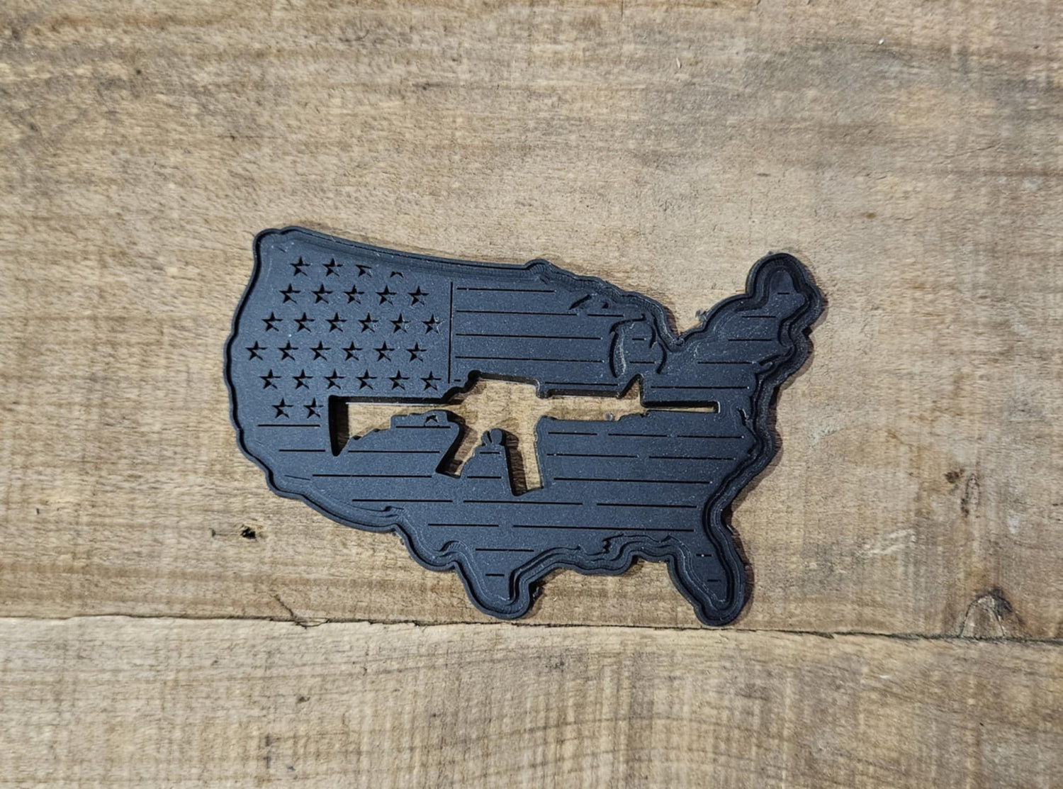 USA Gun Cutout PVC Patch