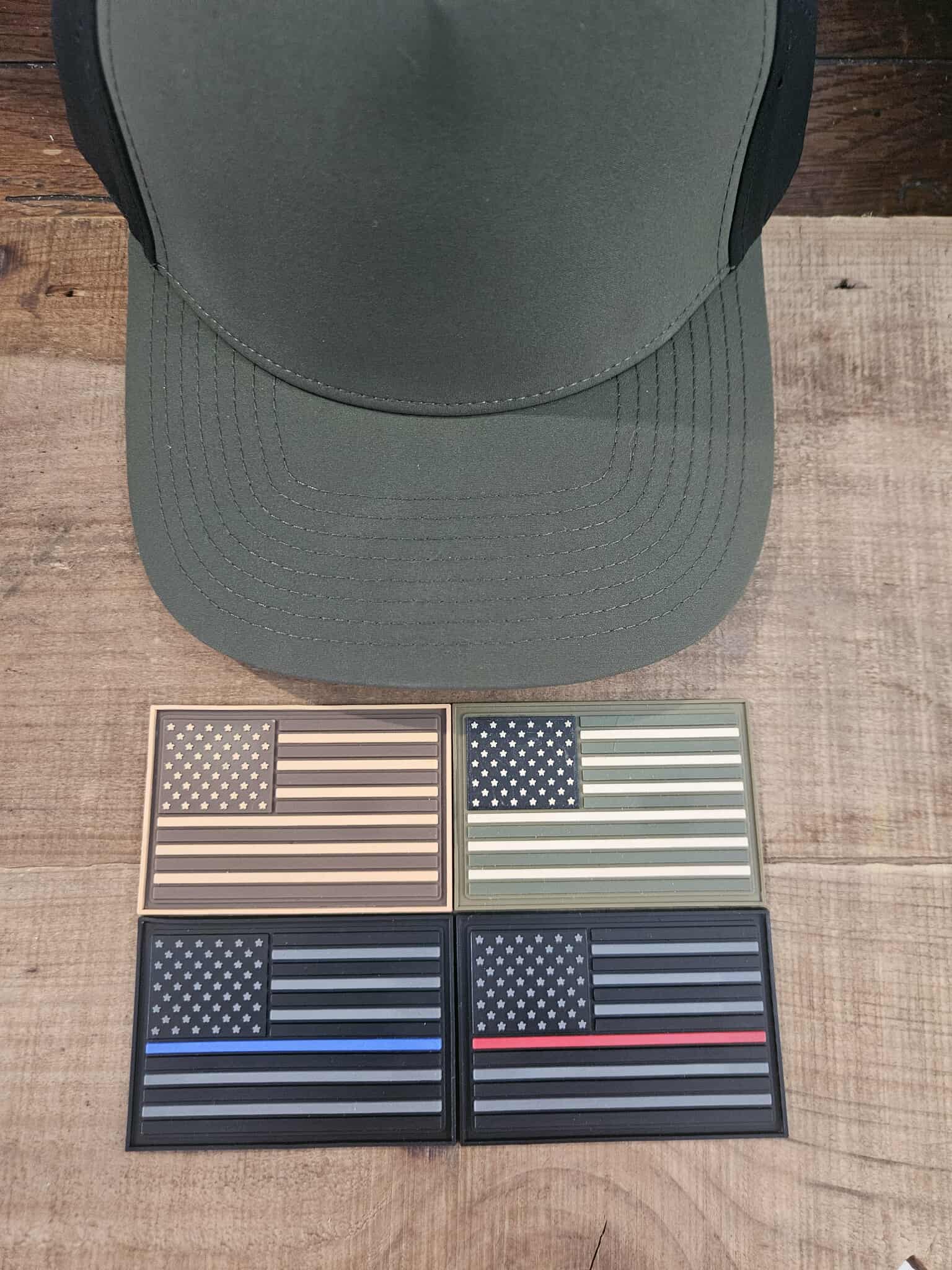 Dark Alternate American Flag PVC Patches