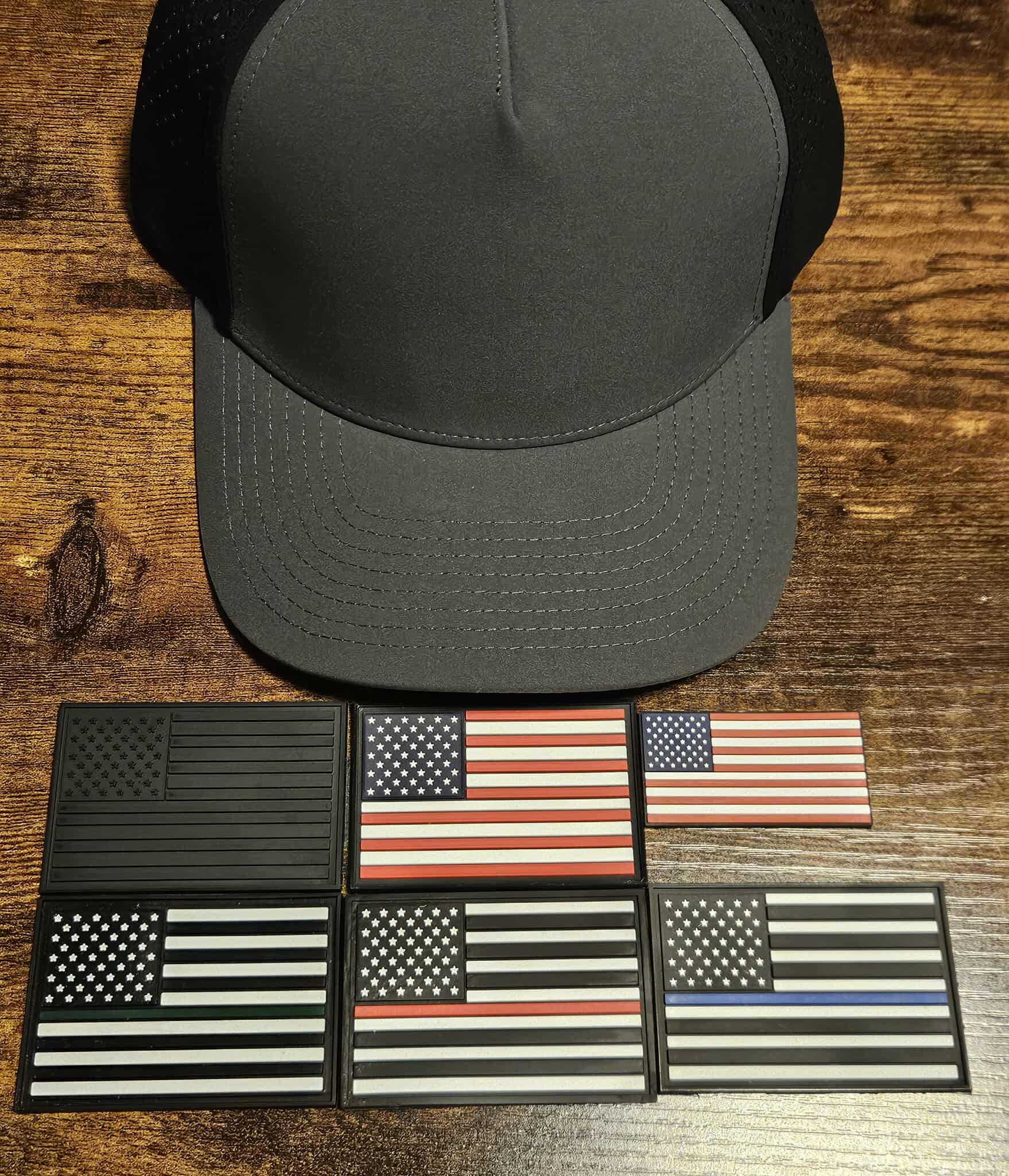 Thin Line Flag PVC Patches