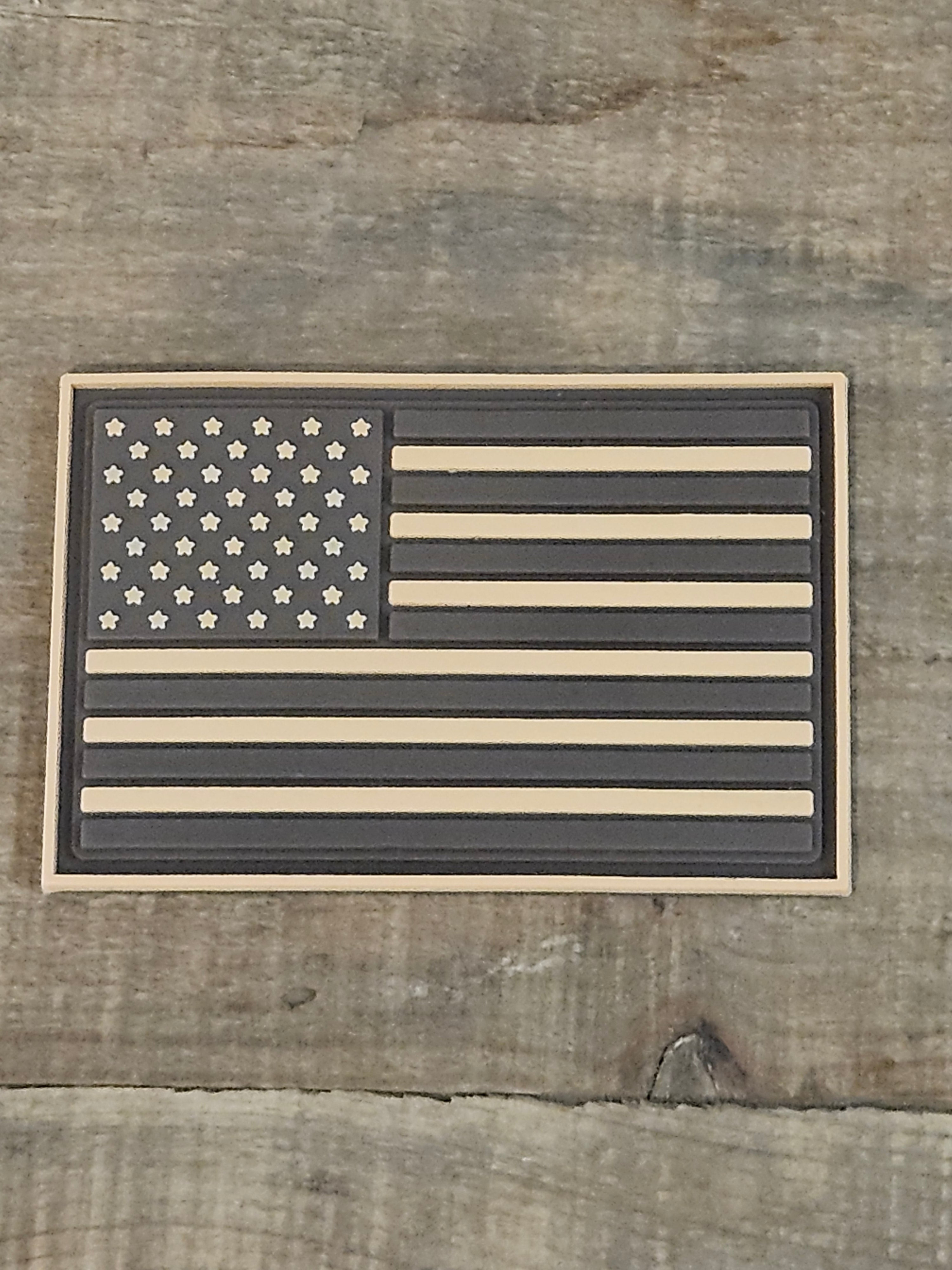 Dark Alternate American Flag PVC Patches
